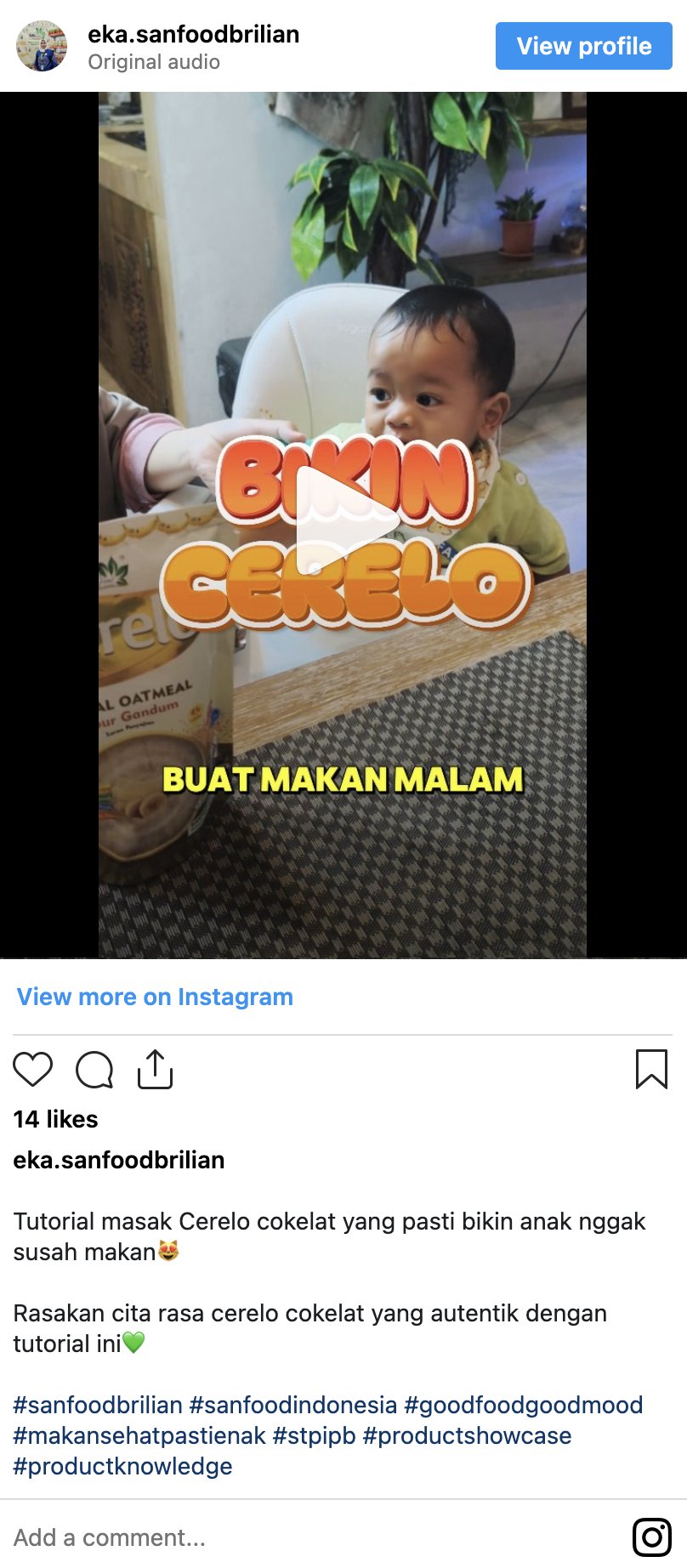Instagram Sanfood Indonesia | GOOD FOOD FOR GOOD KIDS